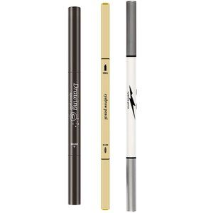NEW! ETEDES 3 Different Eyebrow Pencils 3-in-1:Pencil Dark Brown Natural Looking